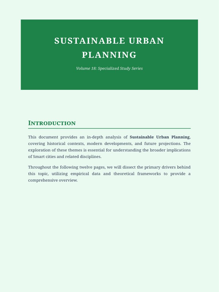 Document 18 Sustainable Urban Planning | PDF | Sustainability | Urban ...