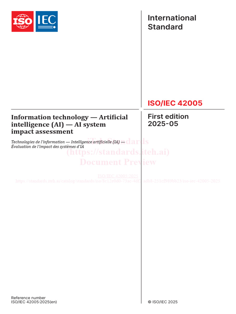Iso Iec 42005 2025 | PDF | International Organization For ...