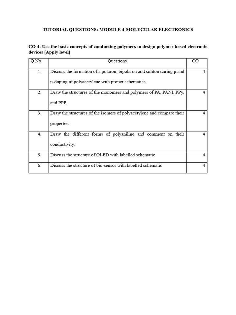 Tutorial Questions of Module 4 | PDF