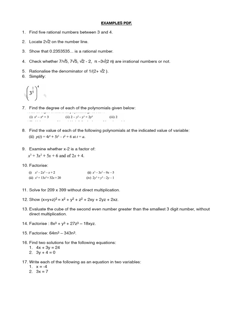 Maths Examples | PDF | Rectangle | Circle