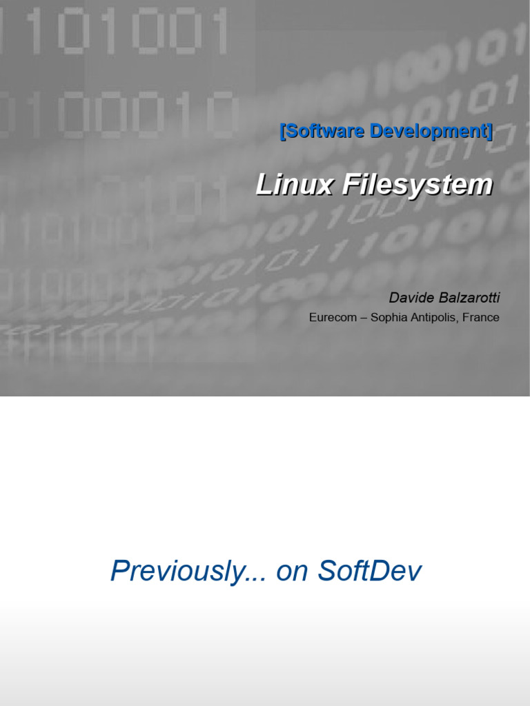 1_0_unix_filesystem | PDF | Computer File | Directory (Computing)