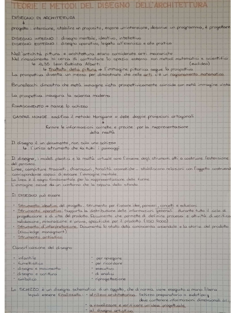 Teorie e Tecniche Del Disegno Lezioni | PDF