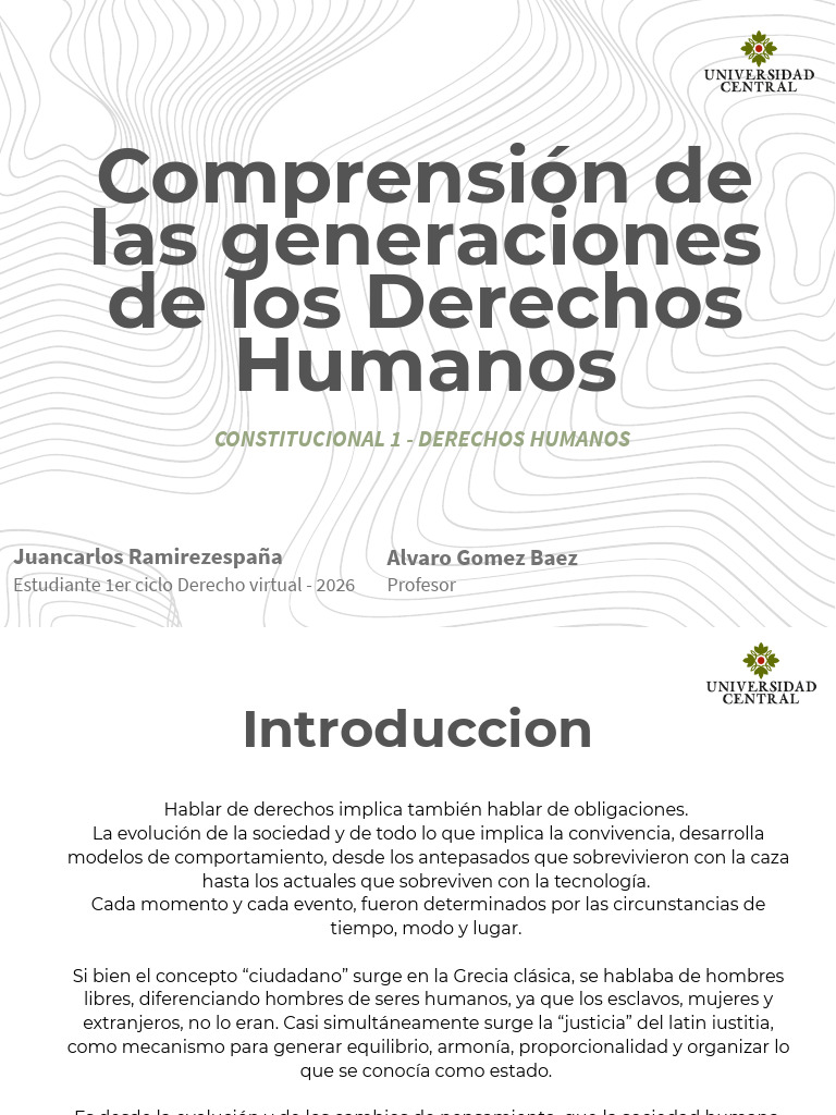 Generaciones de Los Derechos Humanos | PDF | Derechos humanos | Justicia