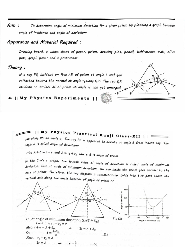 Prism Experiment No 5 | PDF