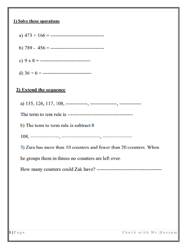 Maths 06.06 y3 | PDF | Tabletop Games | Gaming