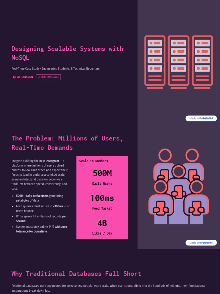 Designing-Scalable-Systems-with-NoSQL | PDF | No Sql | Internet