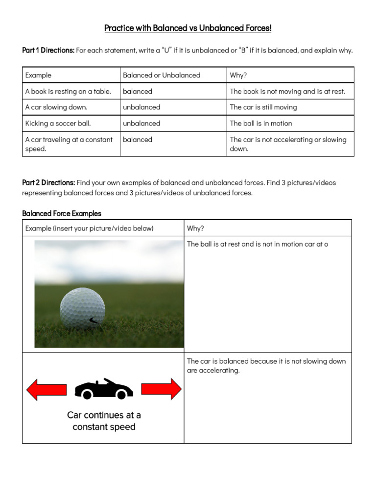 Copy of Balanced_Unbalanced Practice | PDF
