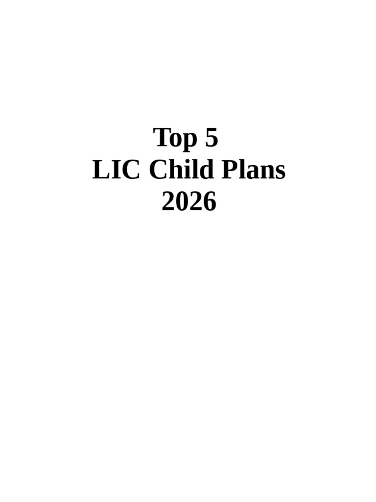 Lic Plans File | PDF