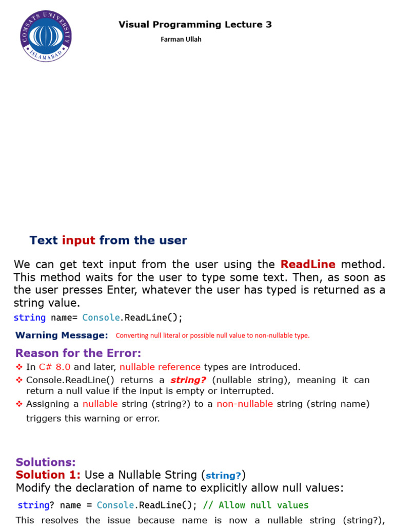Lecturer 3 String Methods | PDF | Software Engineering | Computer ...