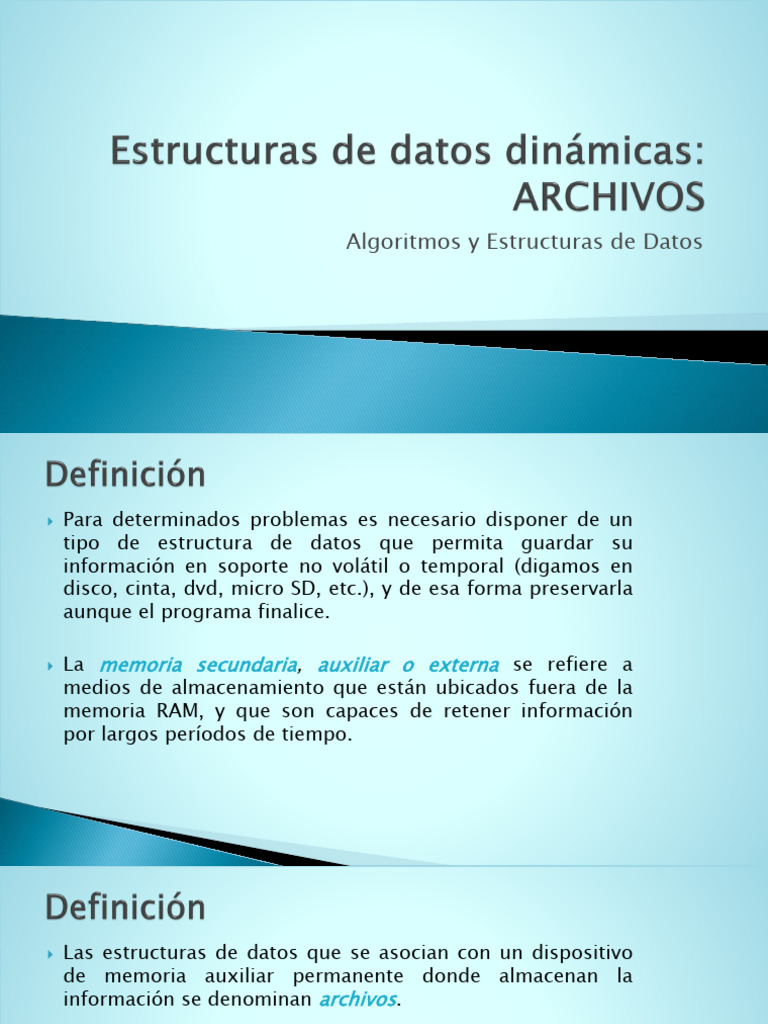 Archivos | PDF | Almacenamiento de datos de la computadora | Archivo de ...