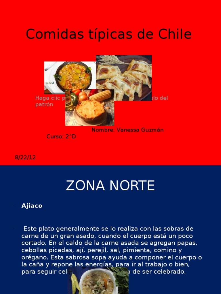 Comidas Típicas del Norte de Chile | PDF | Cocina occidental | Comida ...