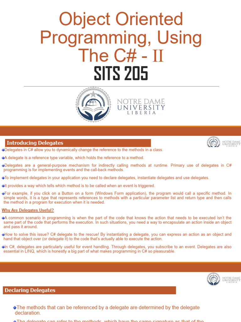Note - 9 - OOPS C#-II | PDF | Method (Computer Programming) | C Sharp ...