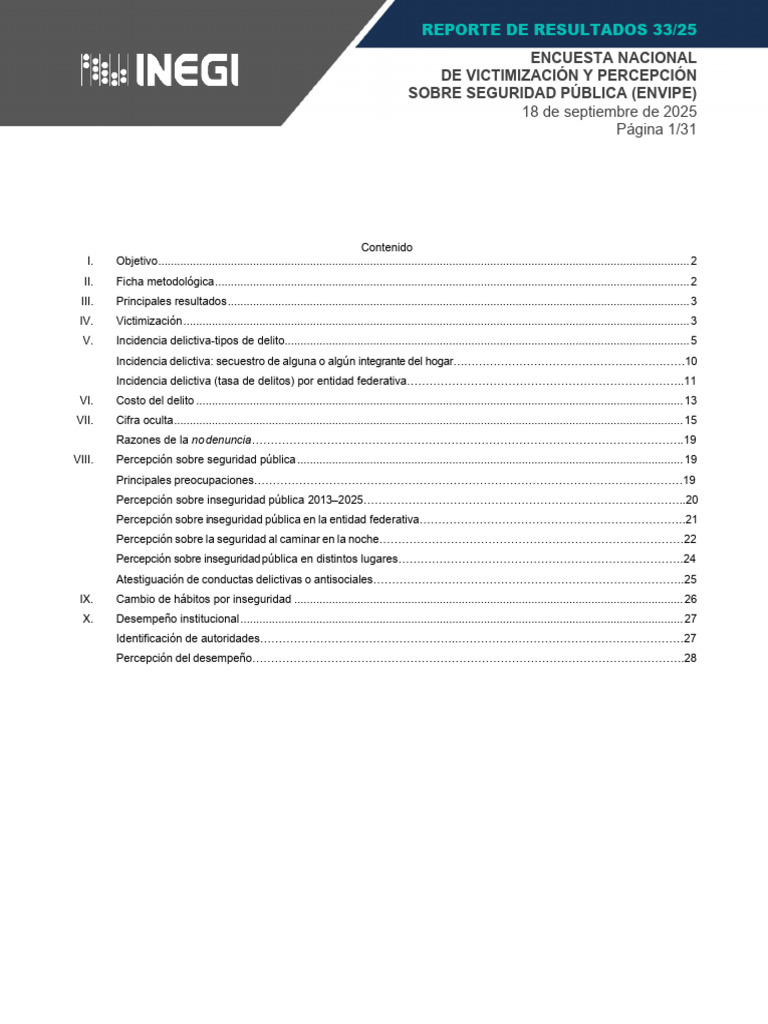 ENVIPE_25_RR | PDF | Victimologia | Secuestro