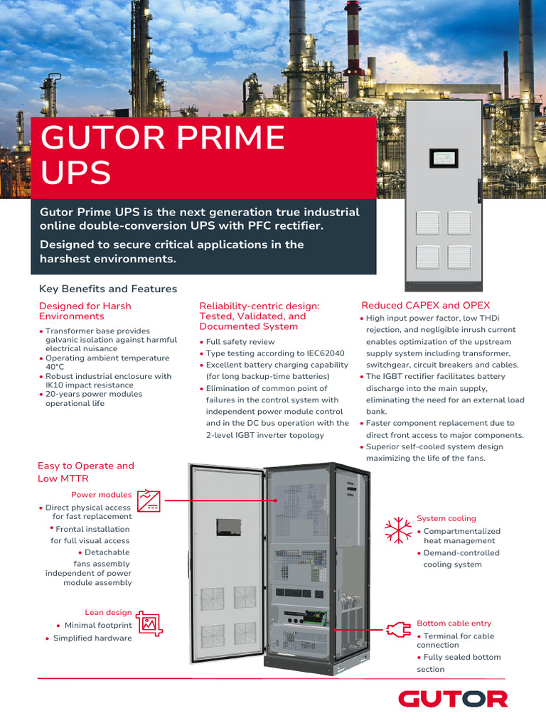 Gutor Prime - Product Brochure | PDF | Rectifier | Power Inverter