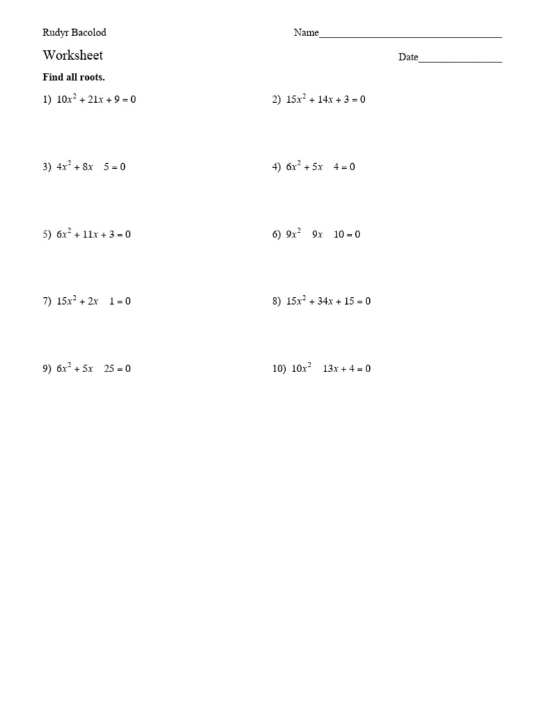 Basic Factoring | PDF