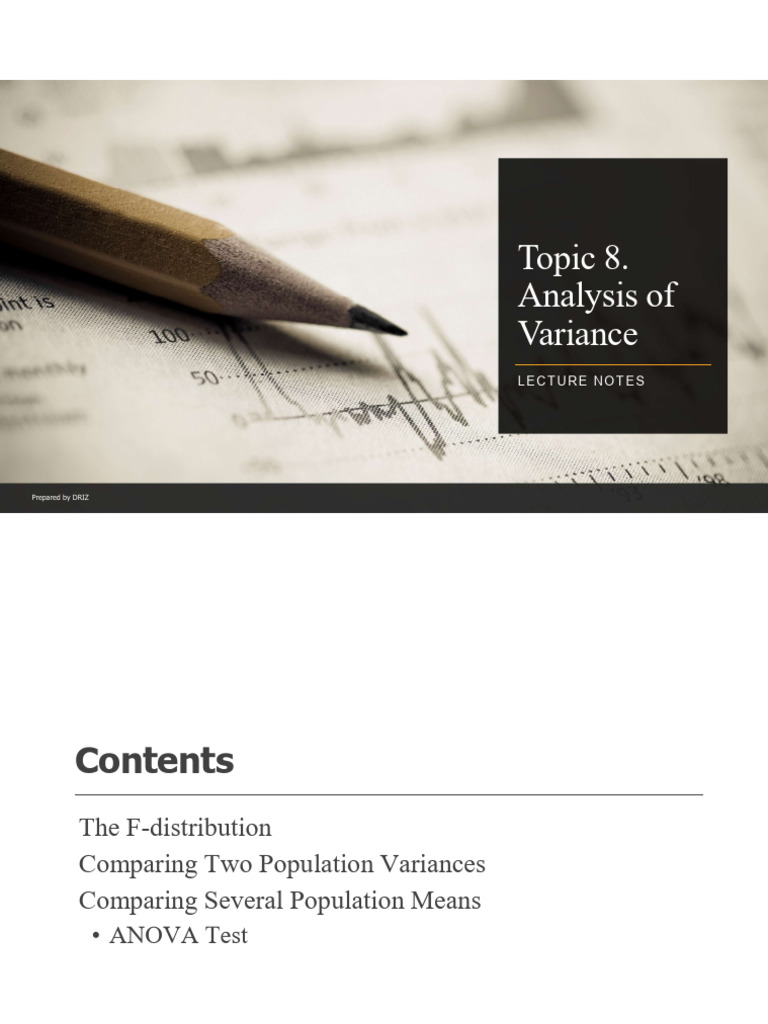 Topic 8. Analysis of Variance | PDF | Analysis Of Variance | Variance