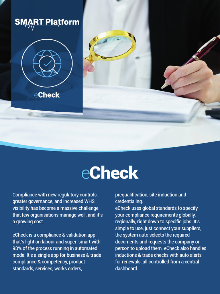 Smart-Echeck-Brochure-2020 | PDF | Audit | Regulatory Compliance