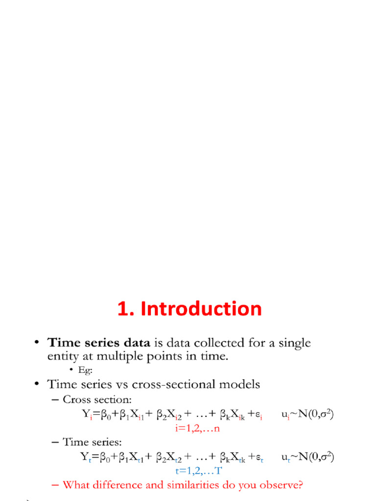 CH 5 Time Series Econometrics Models | PDF | Stationary Process | Time ...