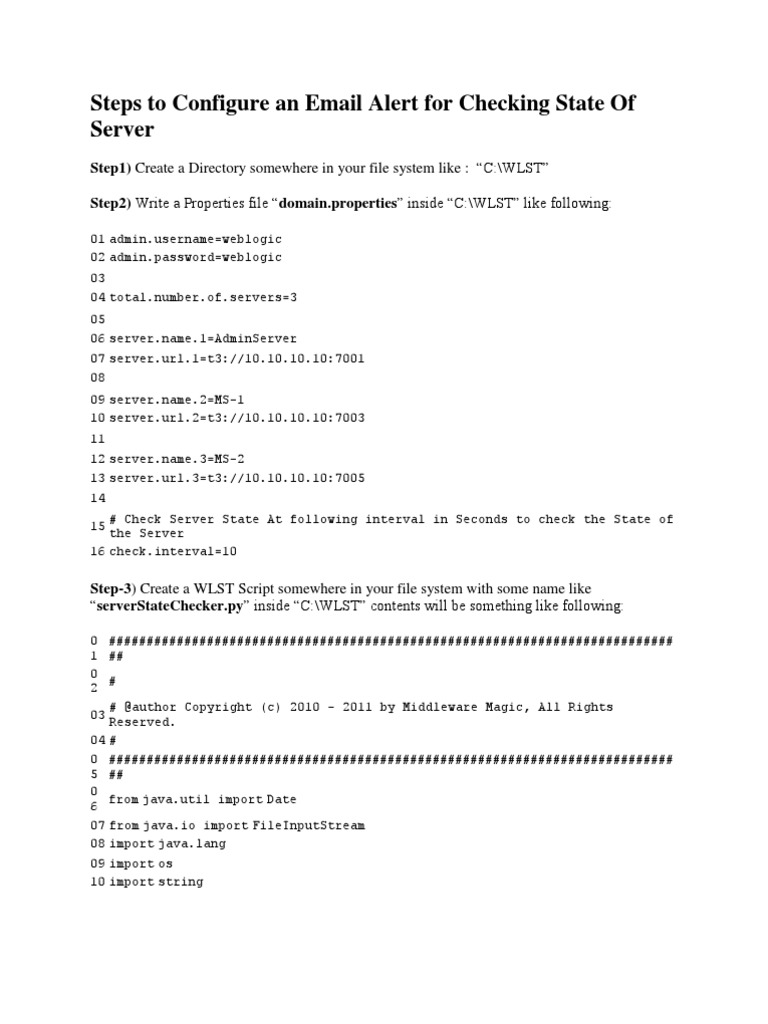 Configure Email Alerts For Server State Checks | PDF | Transport Layer ...