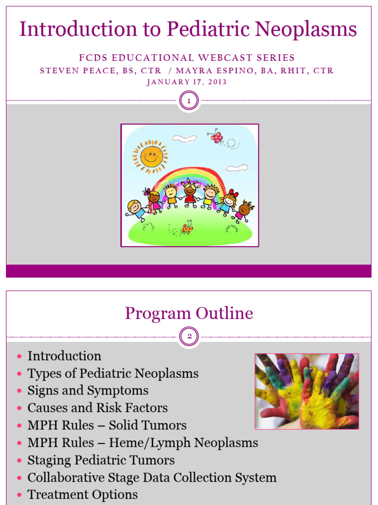 Introduction To Pediatric Neoplasms | PDF | Lymphoma | Leukemia