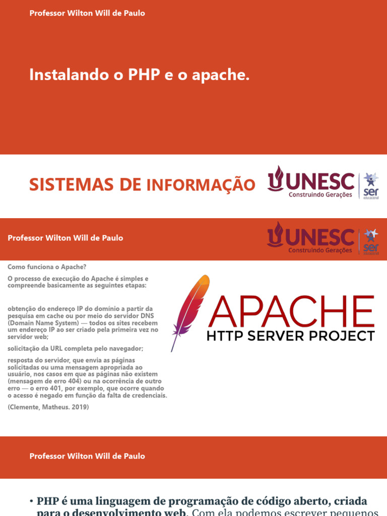 PHP e Apache | PDF | Rede mundial de computadores | Internet e Web