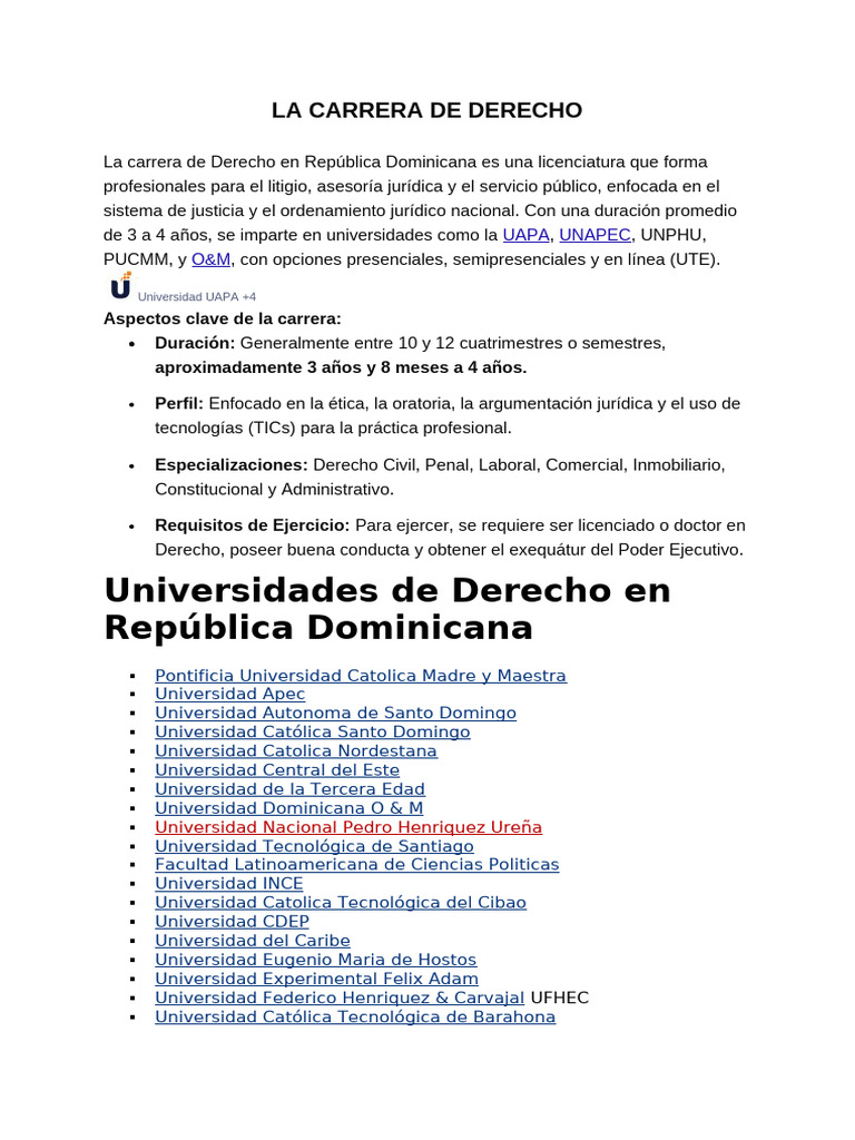 LA CARRERA DE DERECHO | PDF | Abogado | Justicia