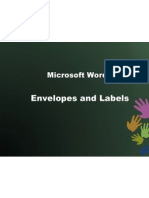 Envelopes And Labels in MS Word