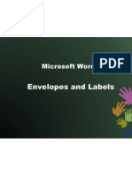 Envelopes and Labels in MS Word