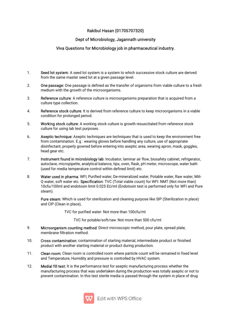 03-Pharma Preparation Viva Question | PDF