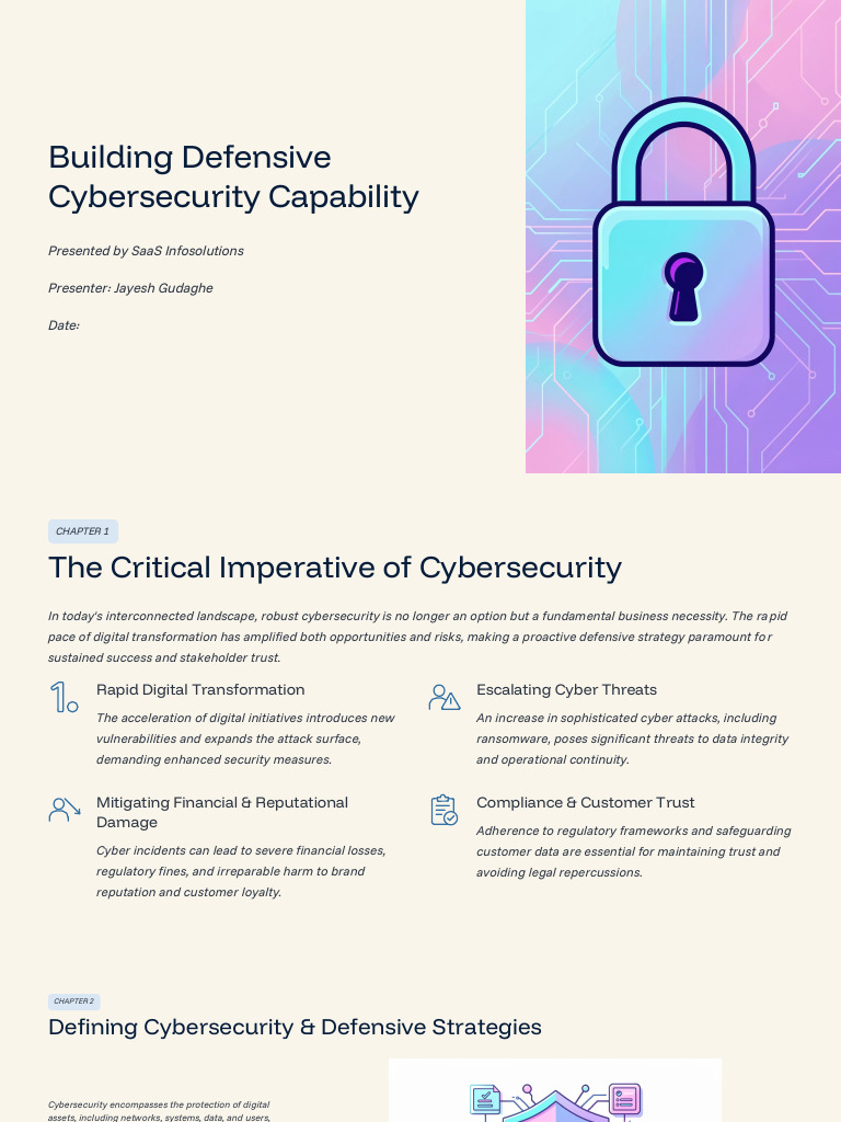Building Defensive Cybersecurity Capability 1 | PDF | Security ...