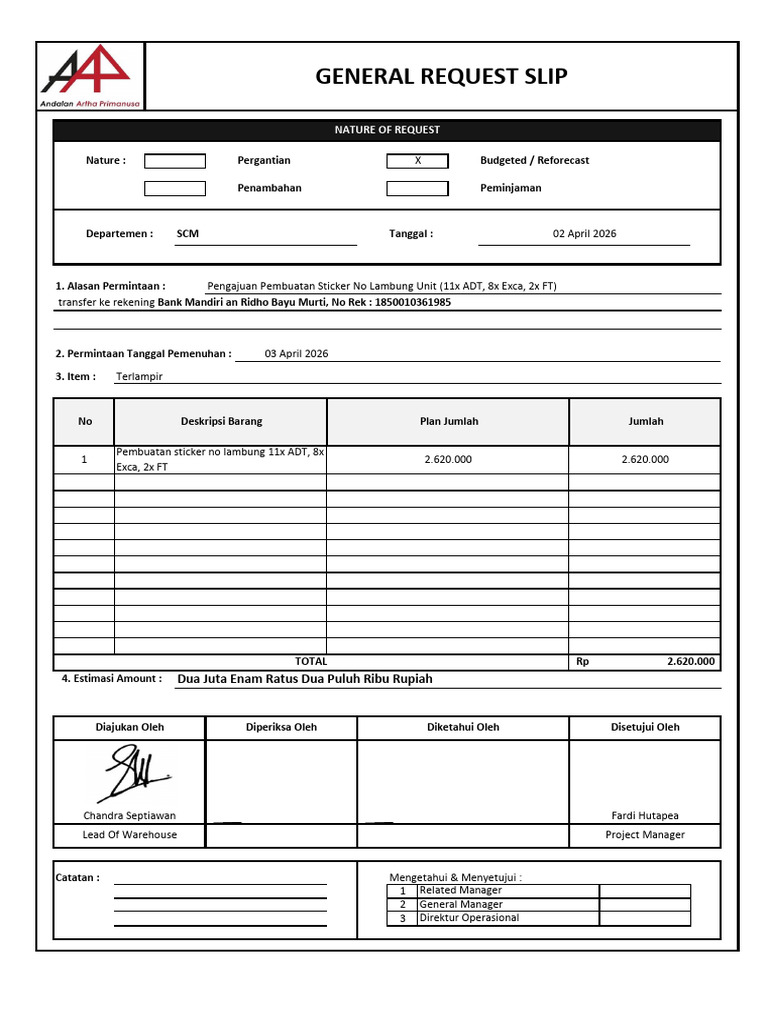Format Form Grs Aap - Pembuatan Sticker | PDF