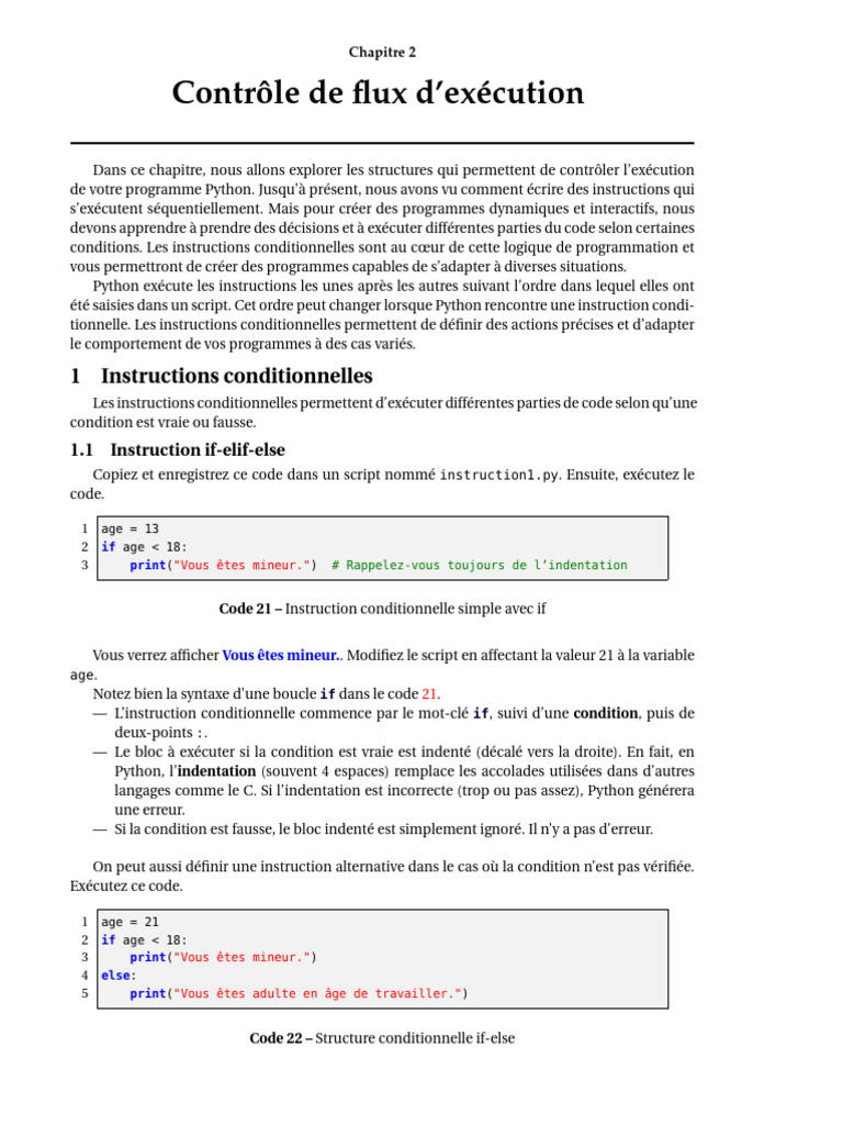 Controle Et Repetitions | PDF | Structure de contrôle | Python (Langage ...