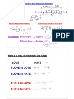 NOTES - Positive and Negative Numbers