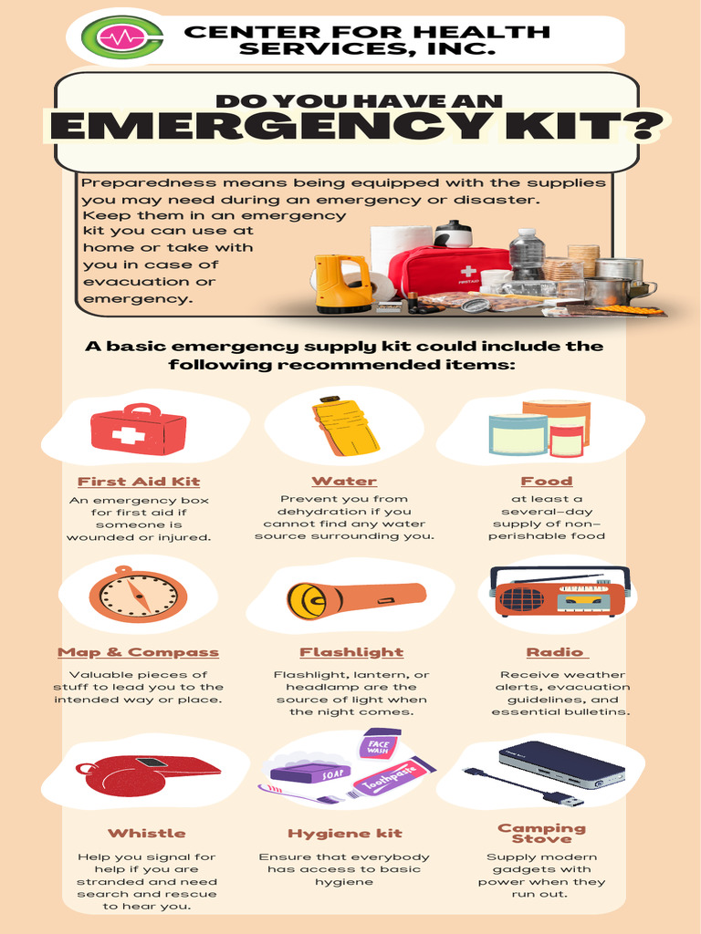 Infographics Template (Emergency Kit) | PDF