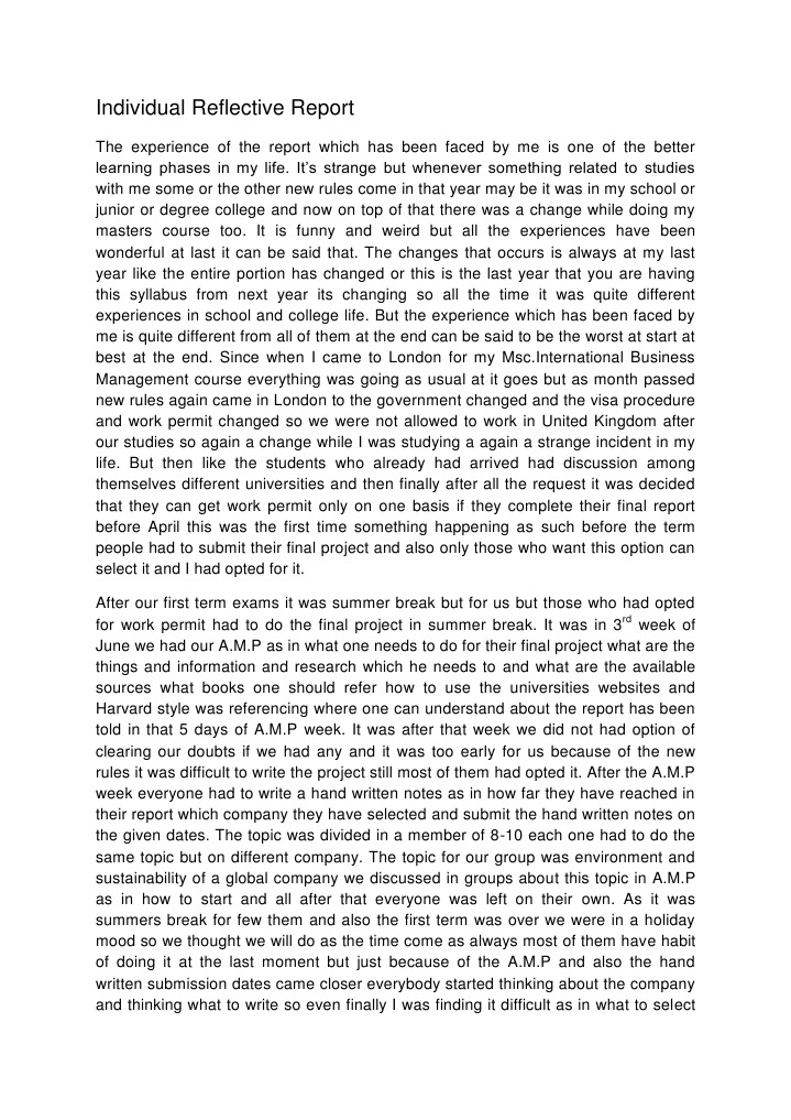 Sample reflective journal assignment pdf image