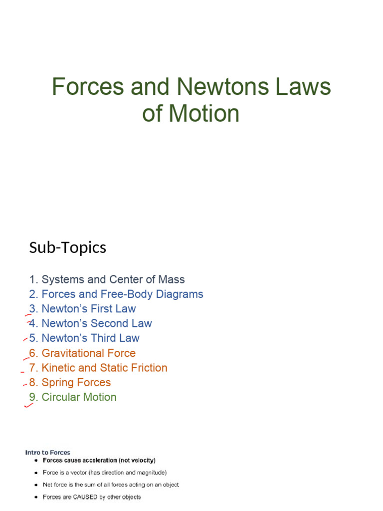Unit 2_Forces and Newtons Laws | PDF | Force | Newton's Laws Of Motion