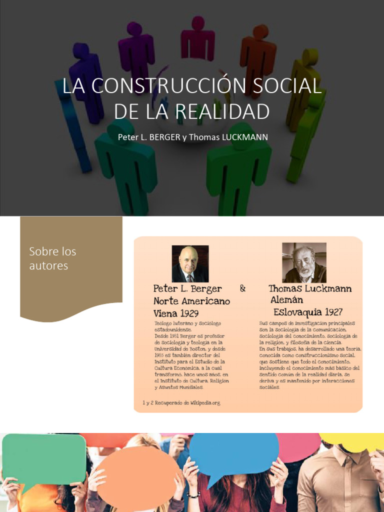 La Construcción Social de La Realidad | PDF | Realidad | Sociología