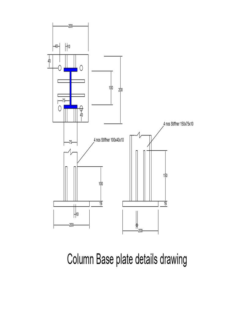 Column Base Plate Details | PDF