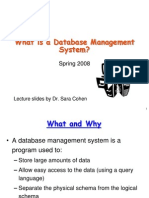 What Is A Database Management System?: Spring 2008