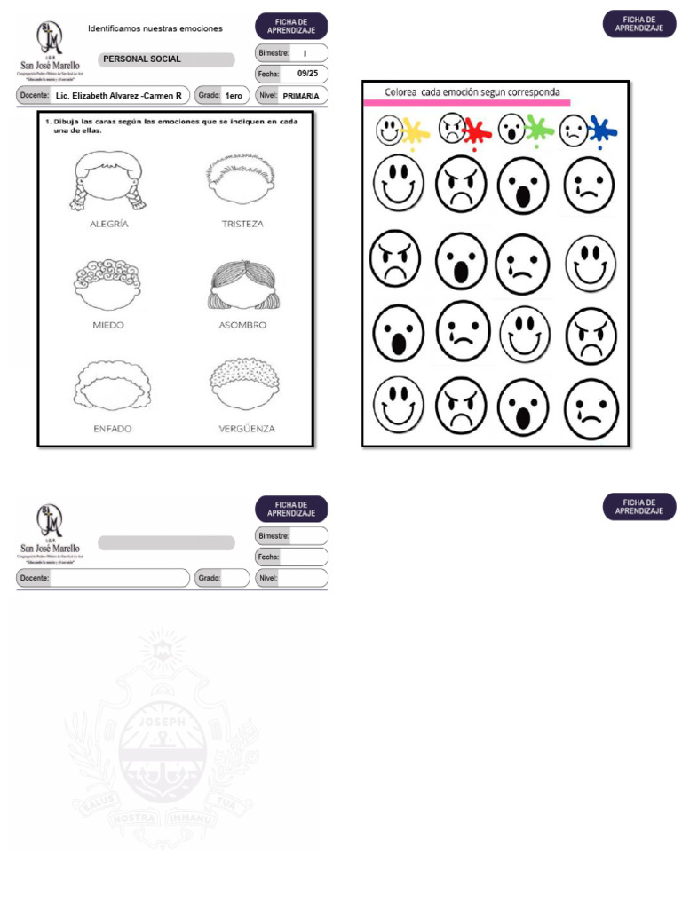 Ficha de Aprendizaje de Personal Social | PDF