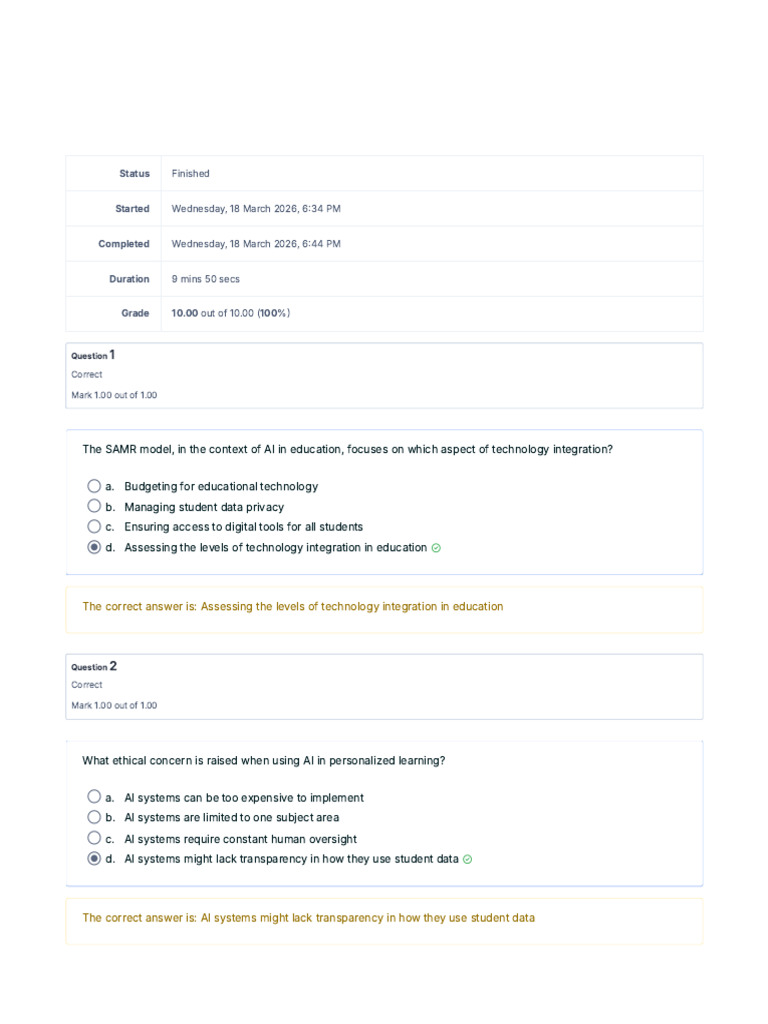 Module 2 - Assessment 2_ Attempt review _ Miles | PDF | Artificial ...