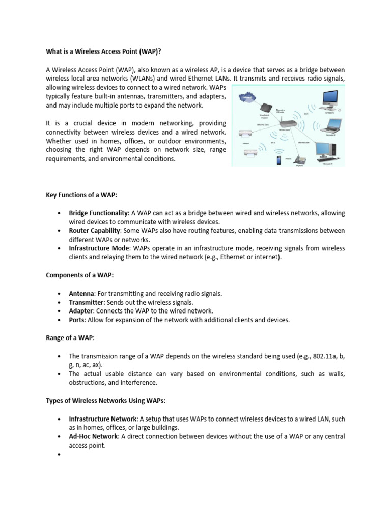 Learning Notes 12- WAPs | PDF | Wireless Access Point | Computer Network