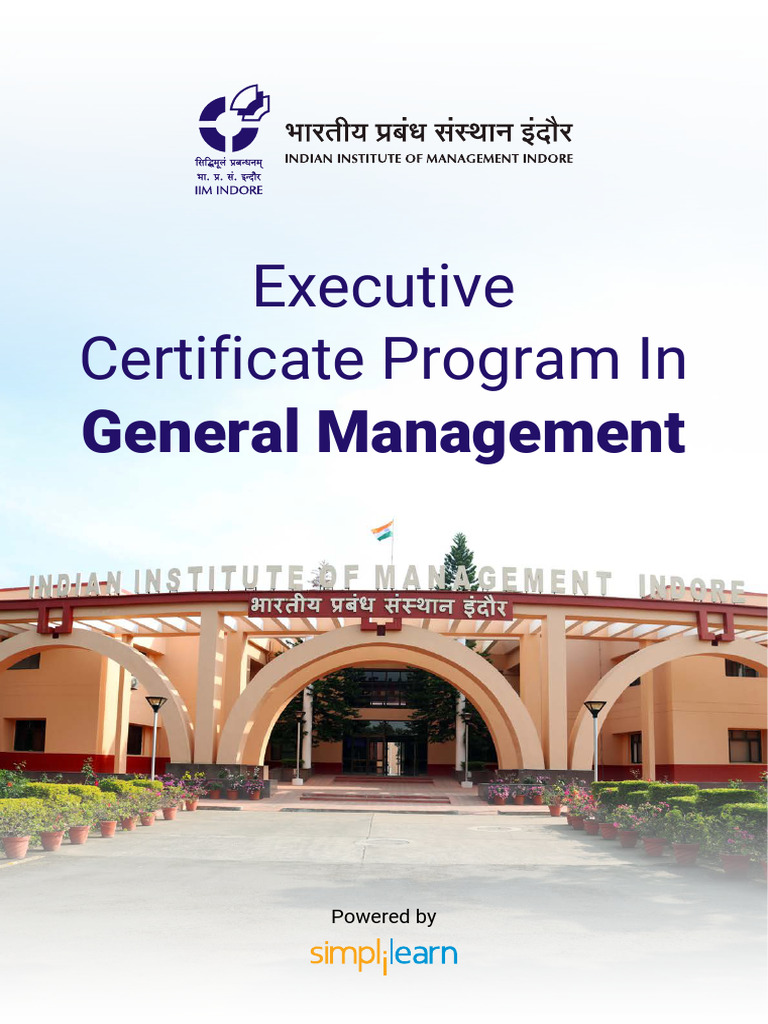 IIM Indore Executive General Management Program (2) | PDF | Analytics ...