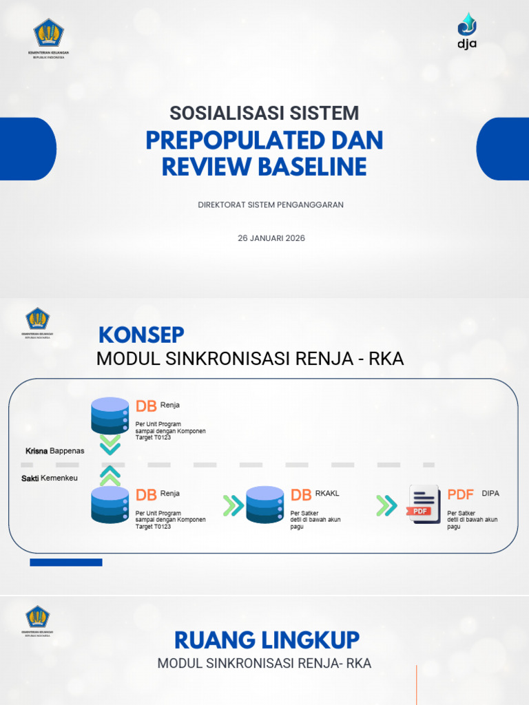 02 Bahan Sosialiasi Modul Sinkronisasi - Prepopulated RAD 2027 | PDF