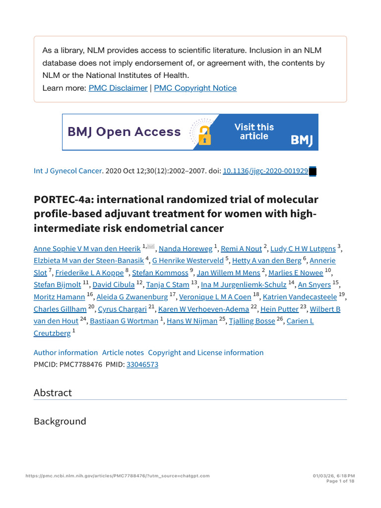 PORTEC_4a_international_randomized_trial_of_molecular_profile_based ...