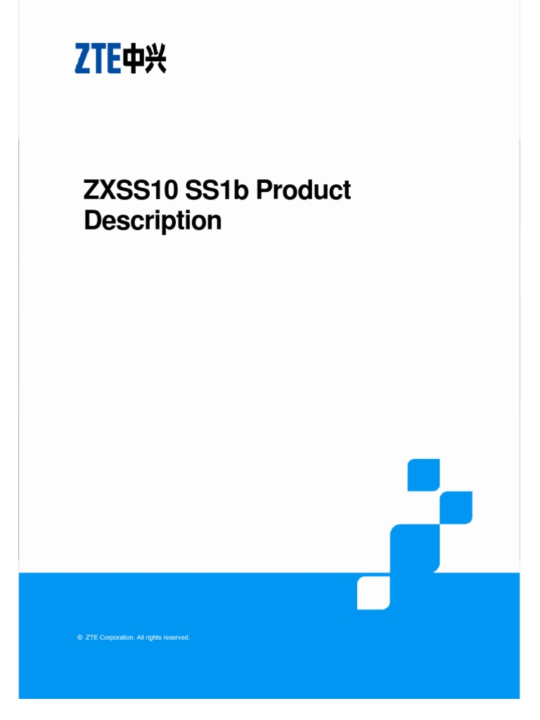 ZXSS10 SS1b Product Description | PDF | Ip Multimedia Subsystem ...