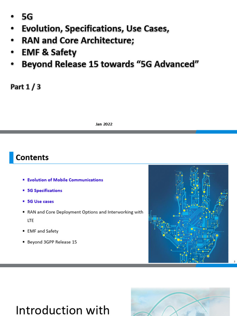 5G Use Cases Specs Basic Architecture Part 1 New | PDF | High Speed ...