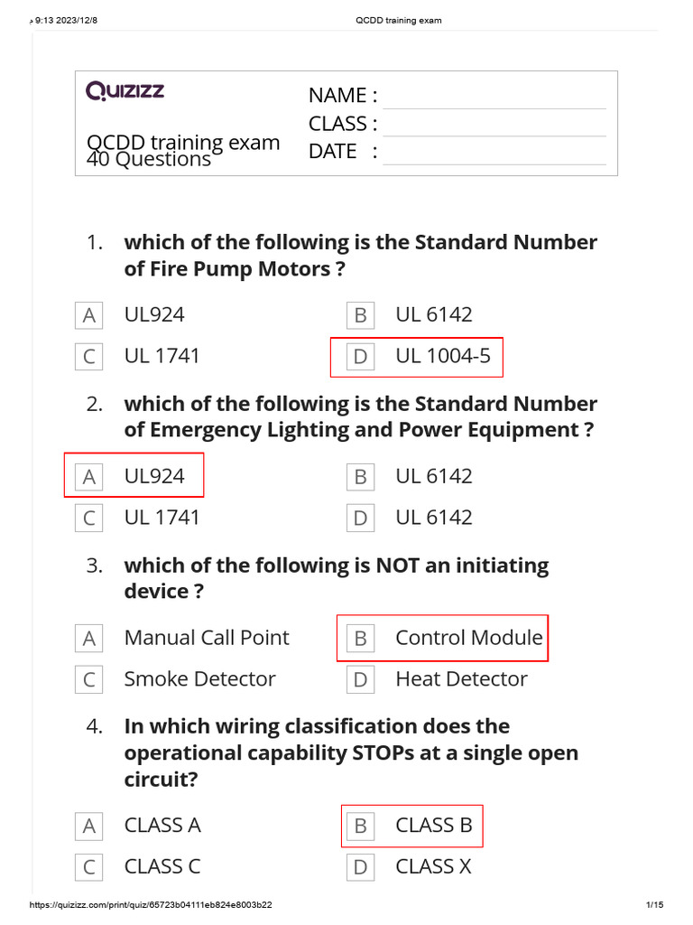 QCDD Training Exam UPDATED | PDF | Sensor | Electrical Engineering