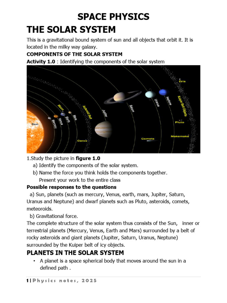 SPACE PHYSICS (Solar system^J stars and galaxies) | PDF | Solar System ...