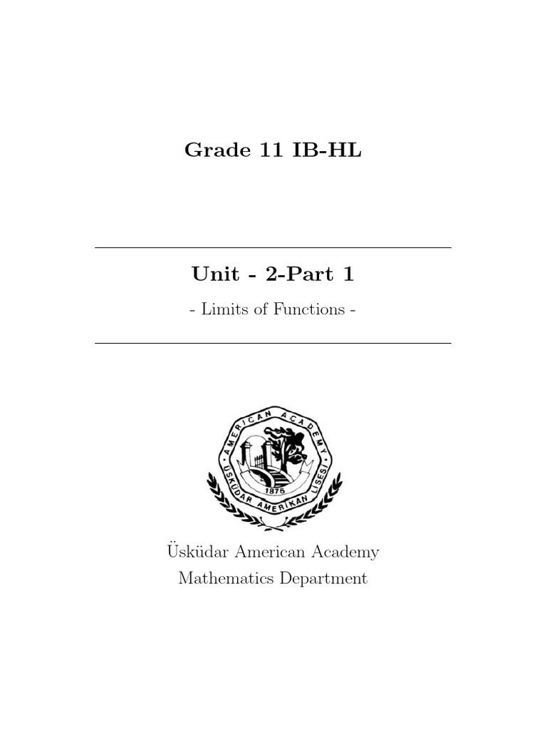 Part 1 Limits of Functions Part 1 Tex | PDF | Function (Mathematics ...